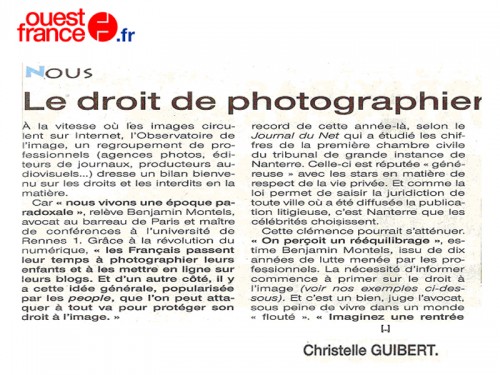 835-1500 le droit de photographier