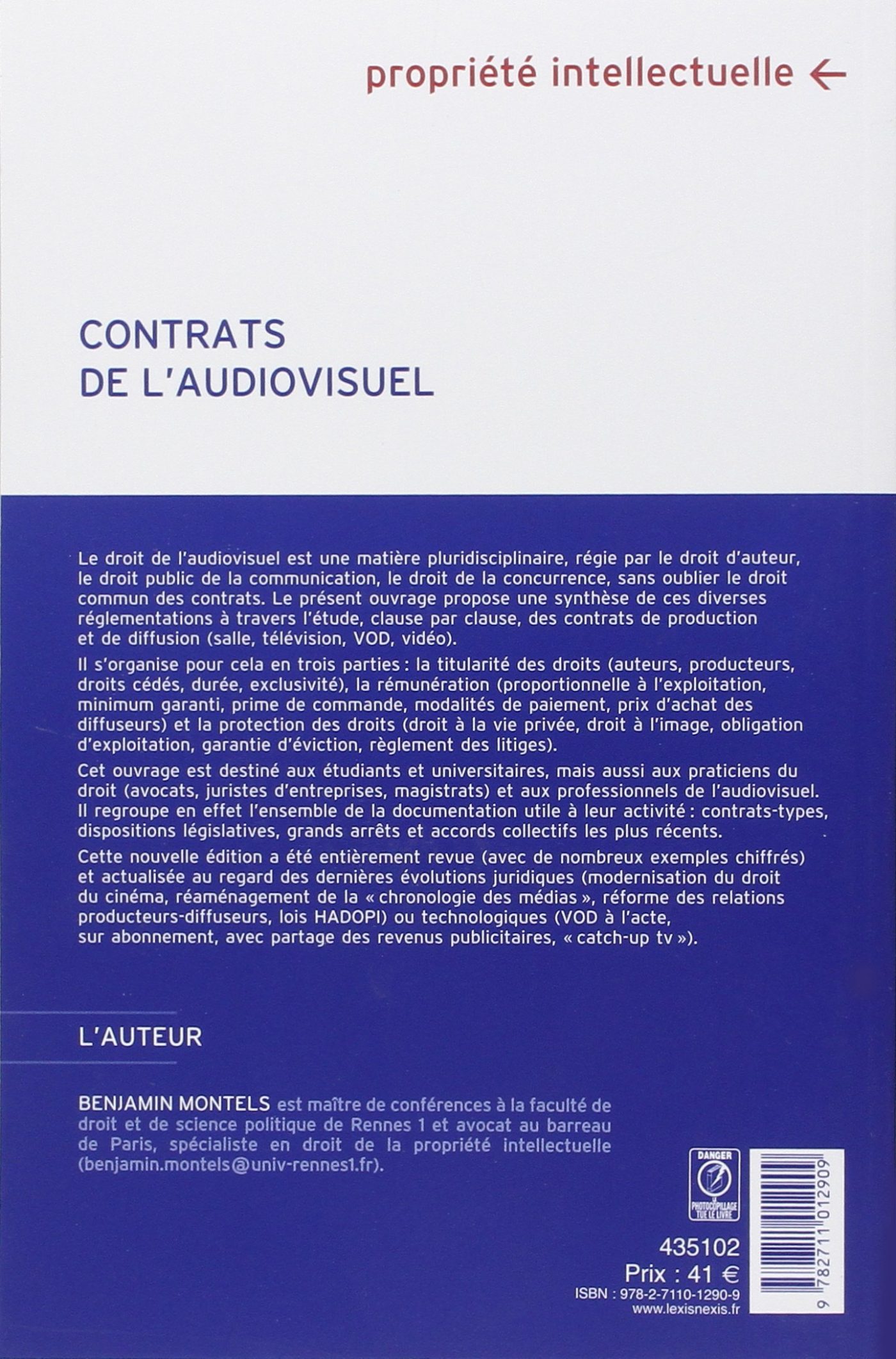 contrats de l'audiovisuel 2 dos